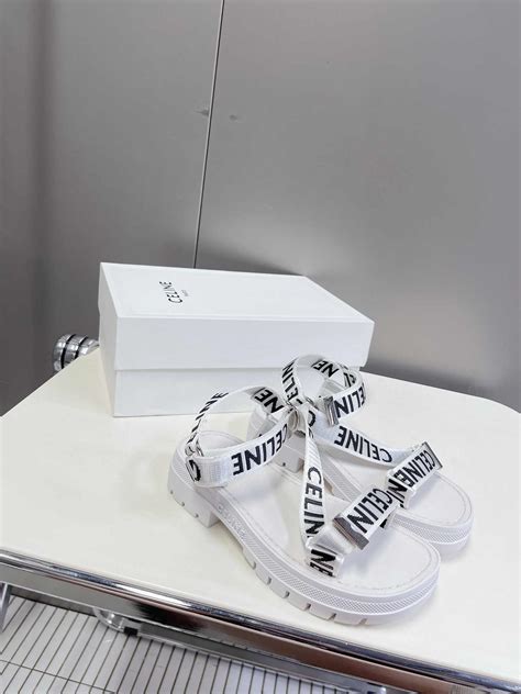 celine white strappy shoes|24s Celine sandals.